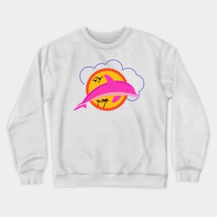 Pink Dolphin Crewneck Sweatshirt